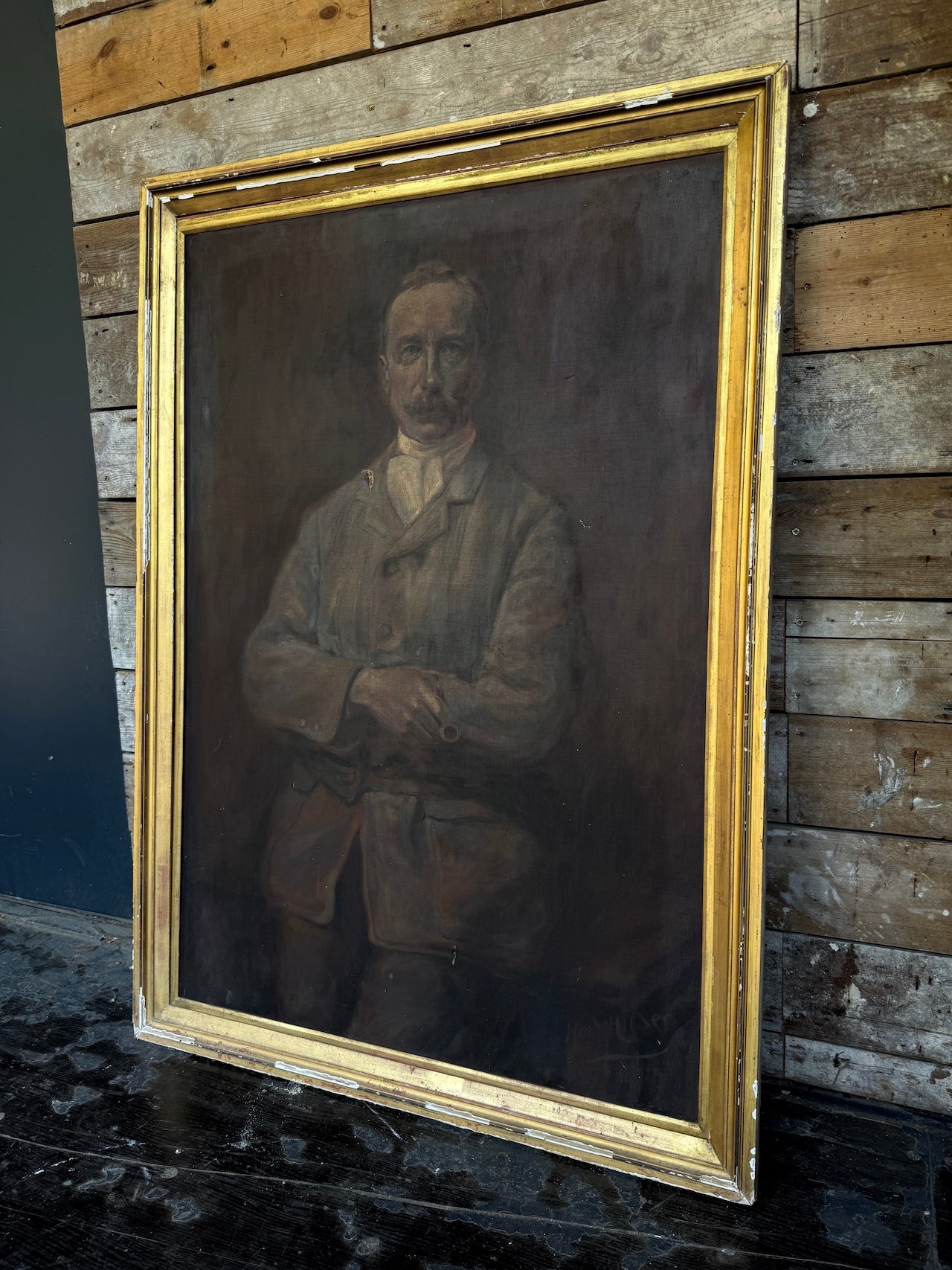 Large portrait painting