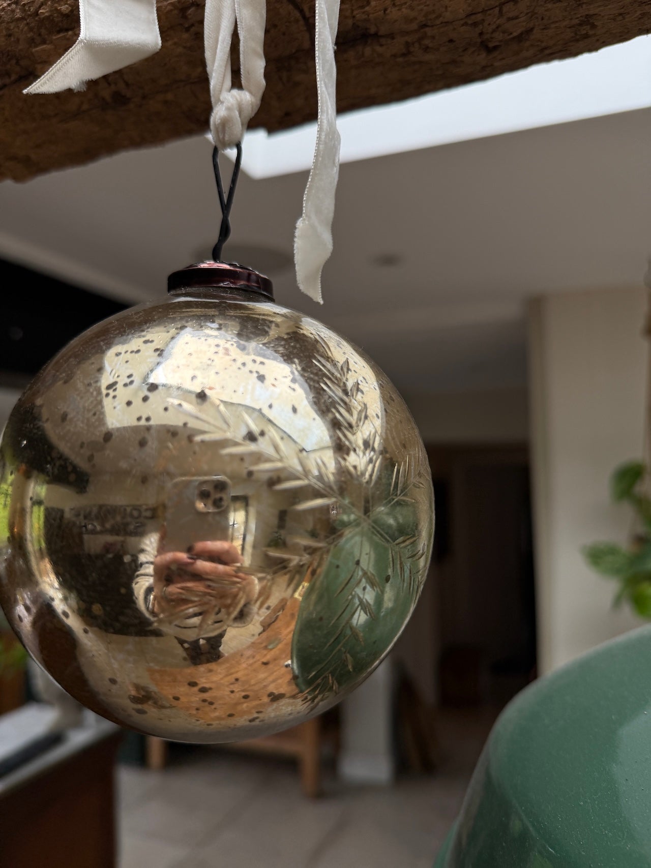 Big vintage mercury glass bauble