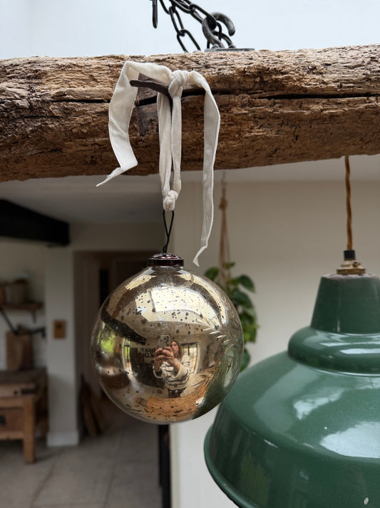 Big vintage mercury glass bauble