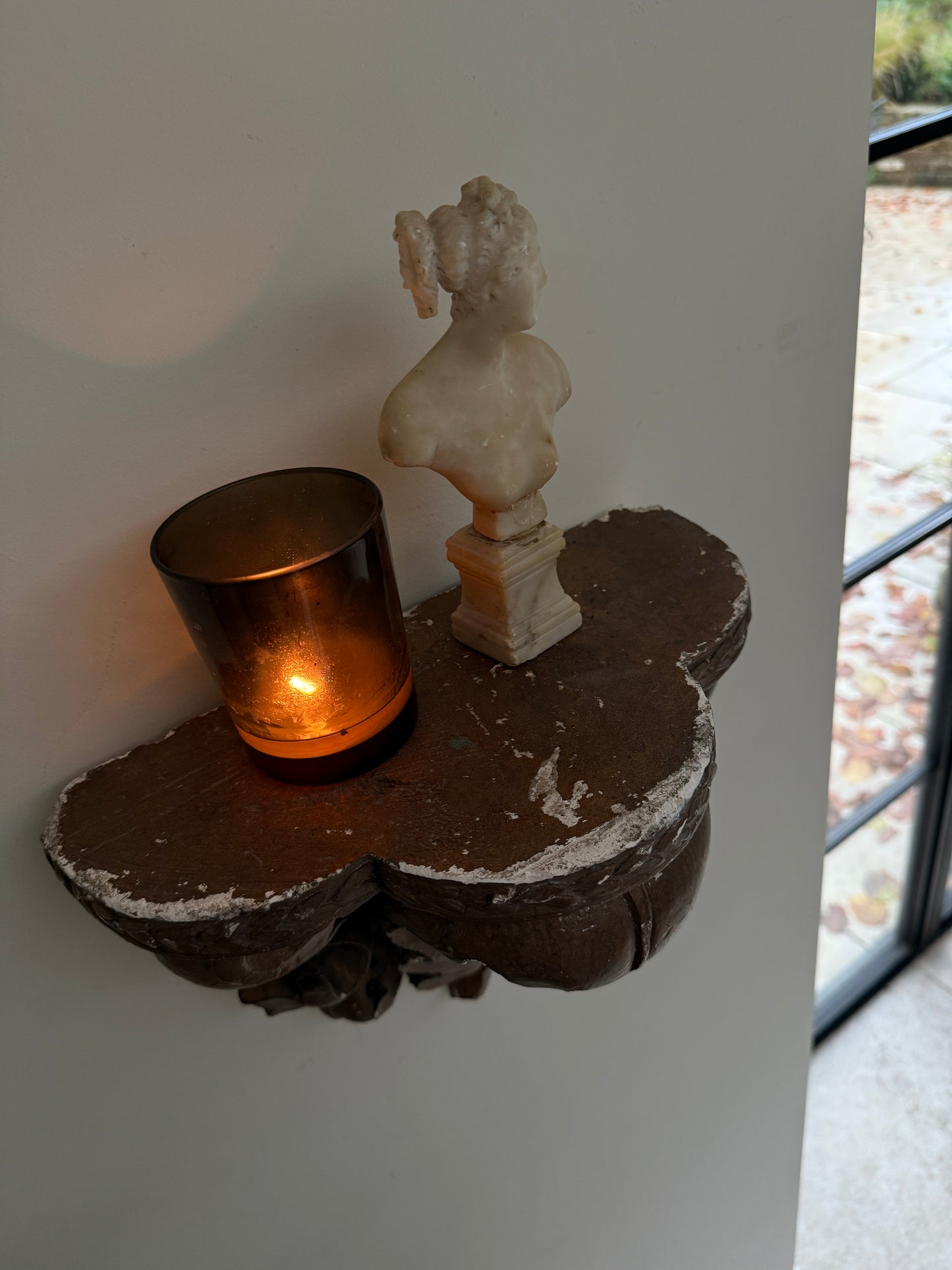 Stunning antique plaster corbel / shelf