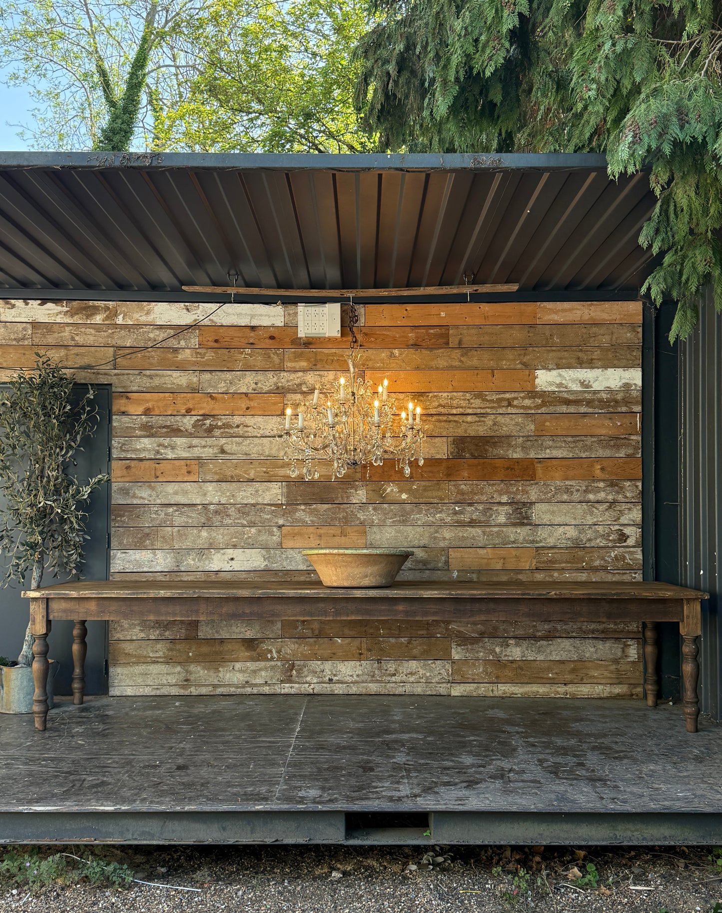 Large rustic 3.8m farmhouse table