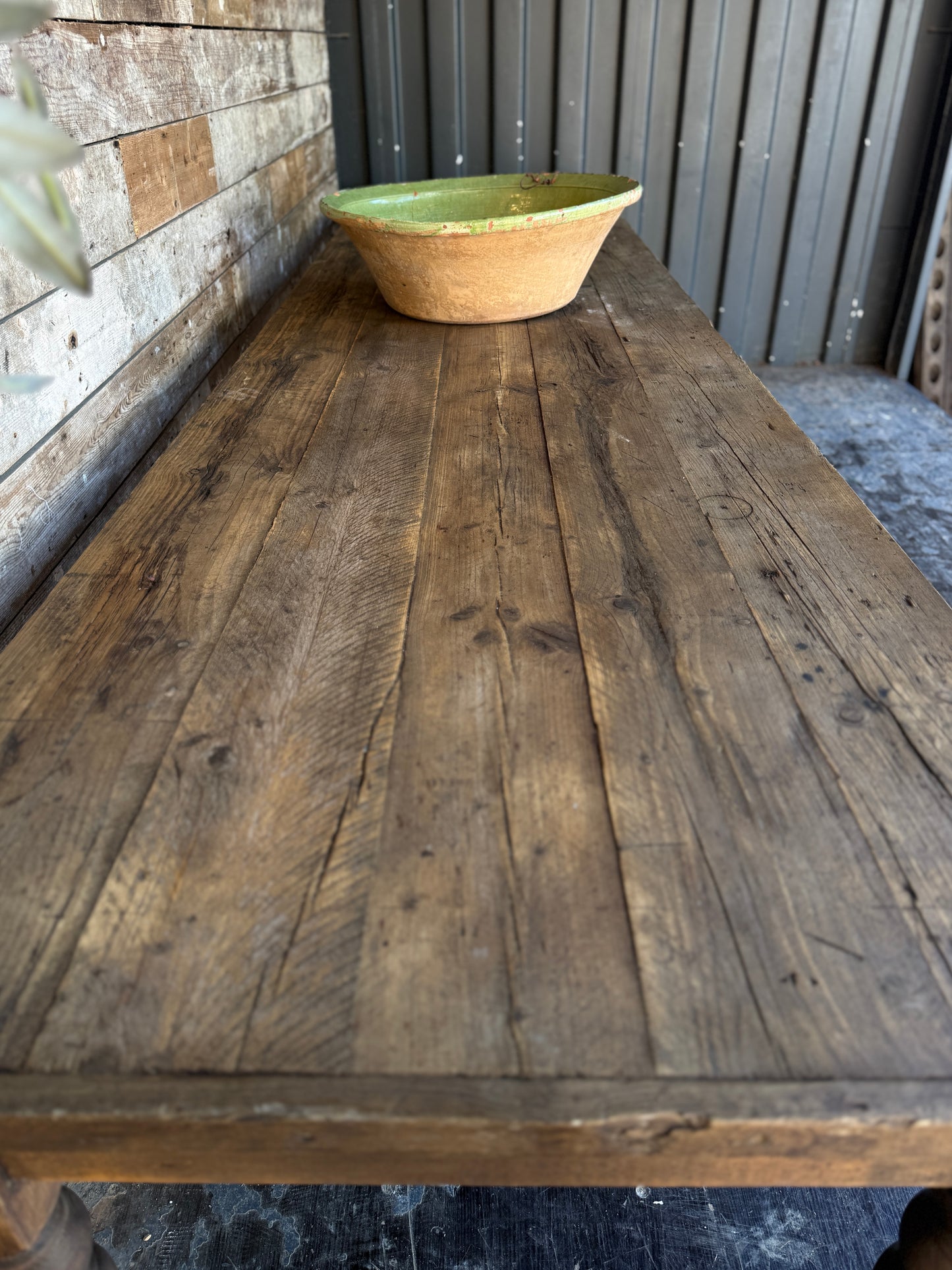Large rustic 3.8m farmhouse table