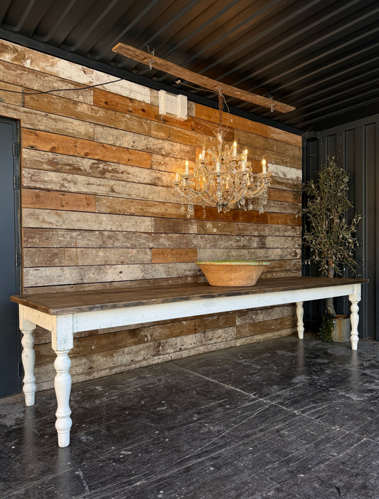 Large rustic 3.4m farmhouse table