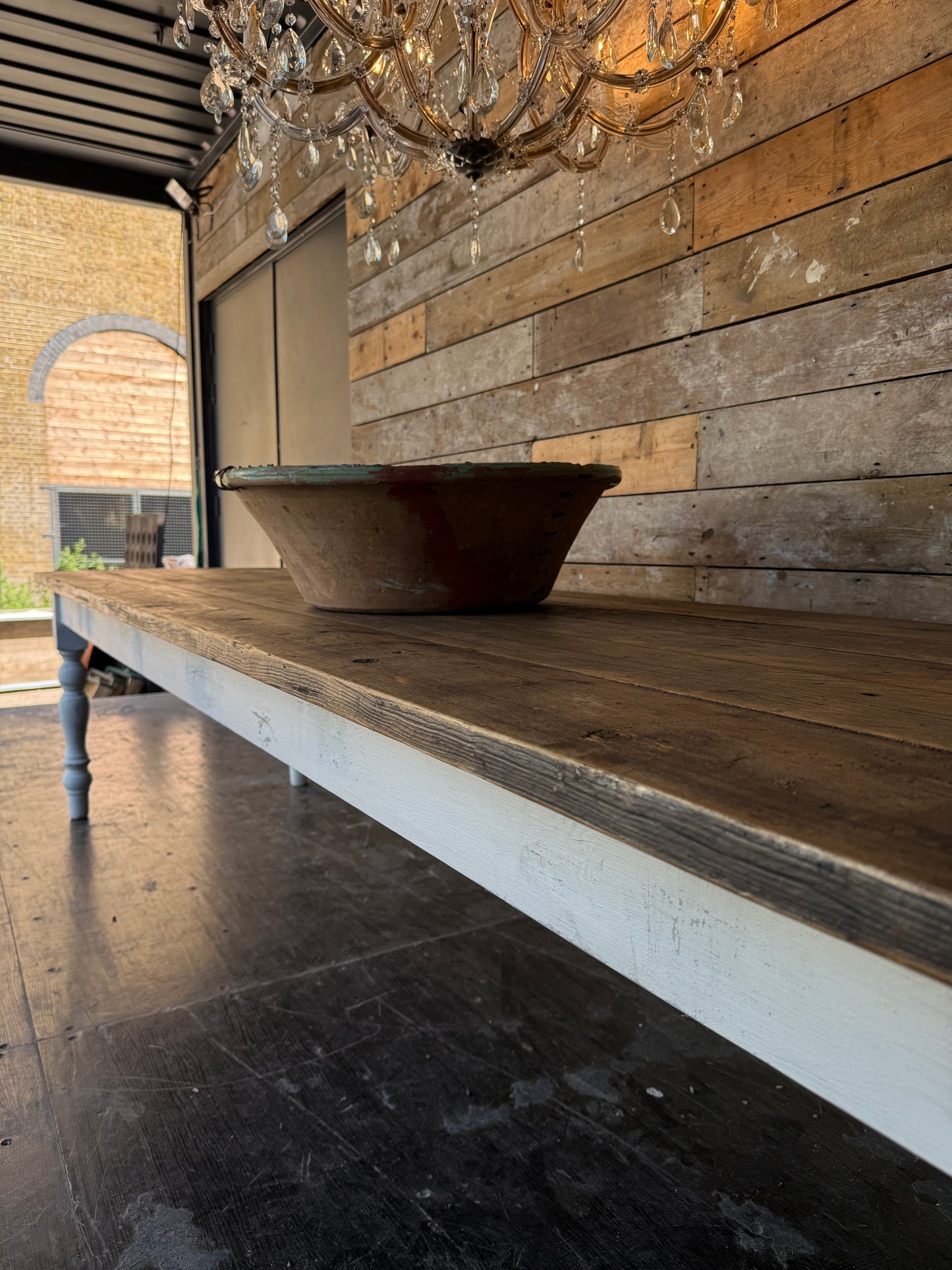 Large rustic 3.4m farmhouse table