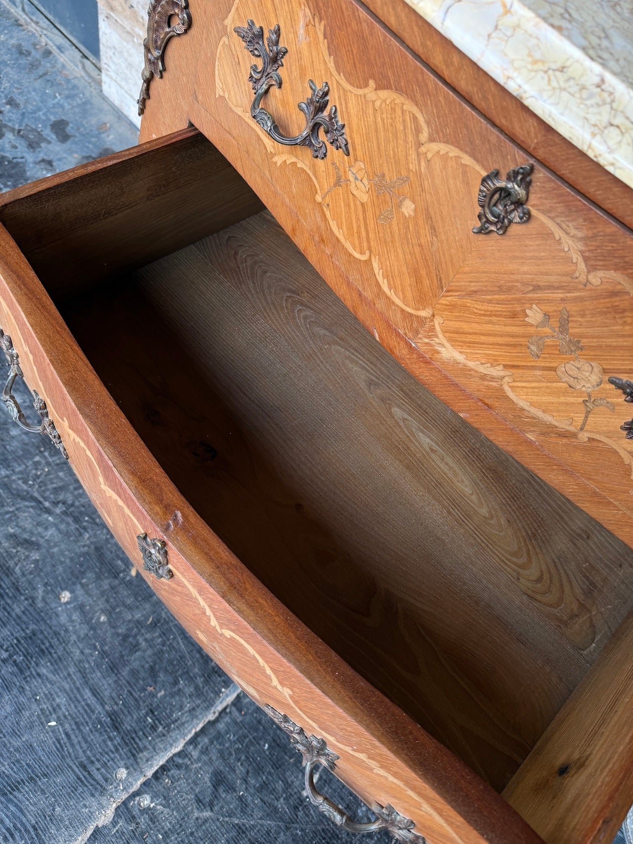 Louis XV Style Bombe Chest of Drawers