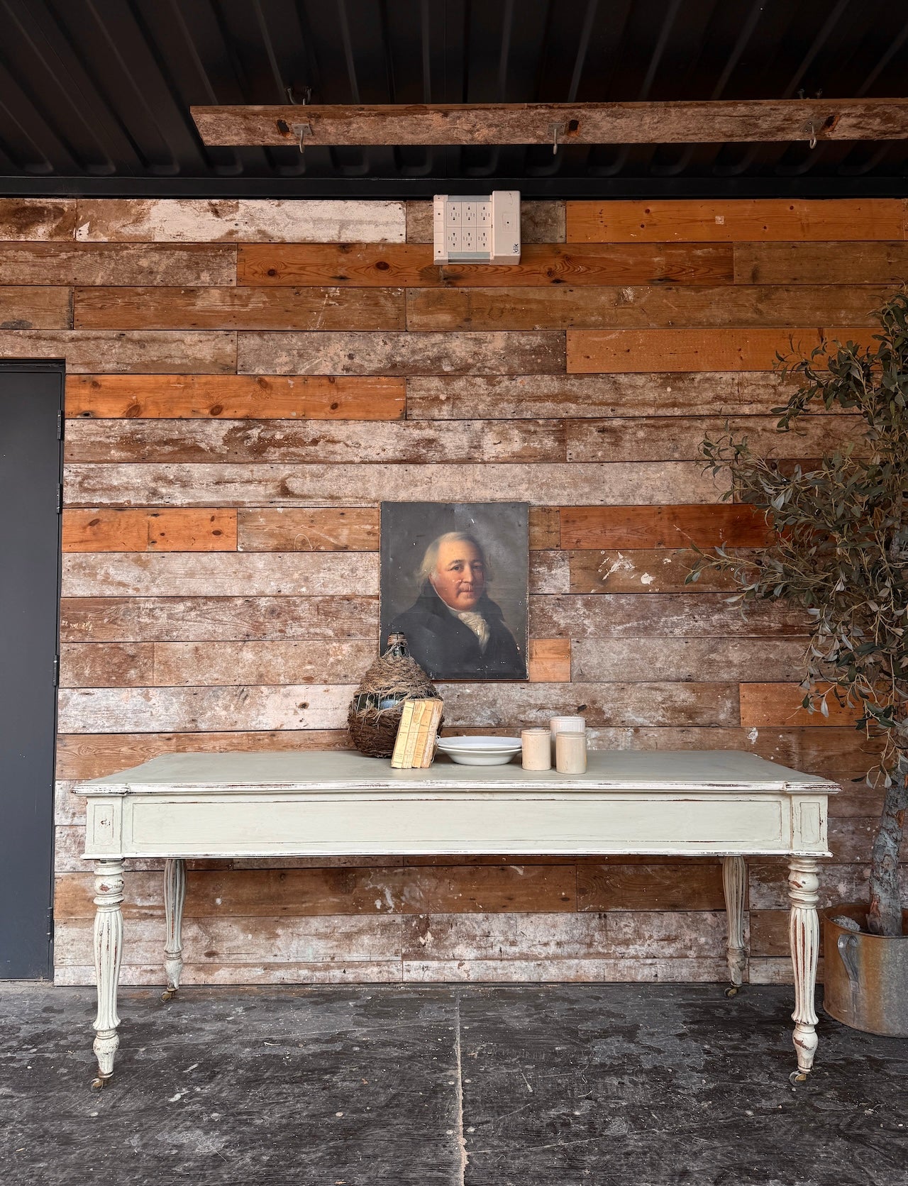 Lovely rustic painted console table