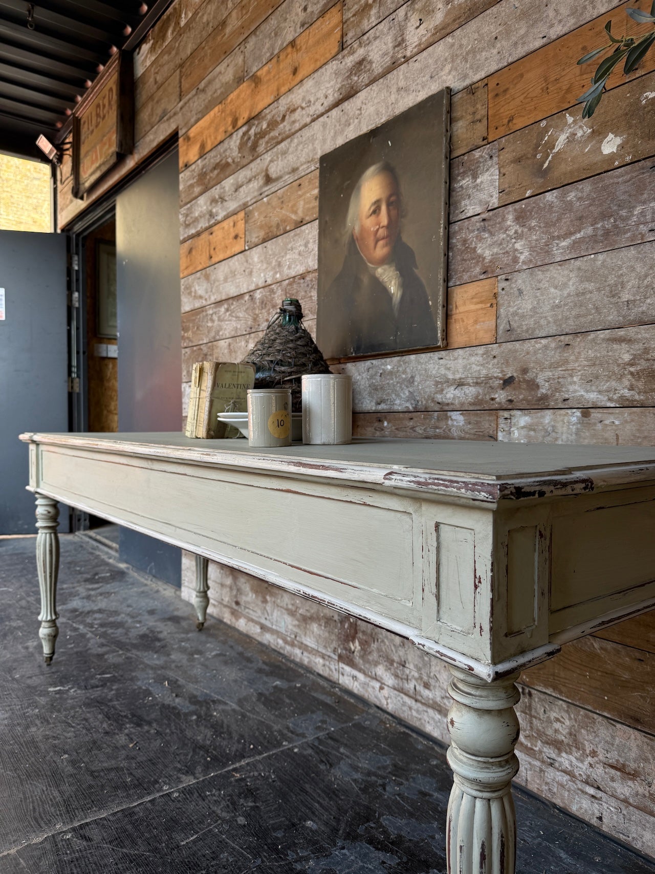 Lovely rustic painted console table