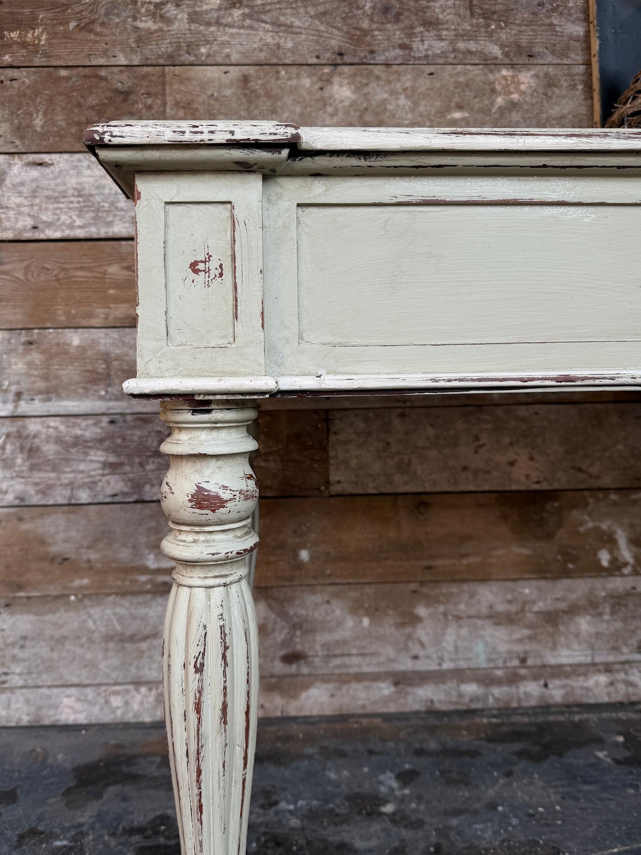 Lovely rustic painted console table