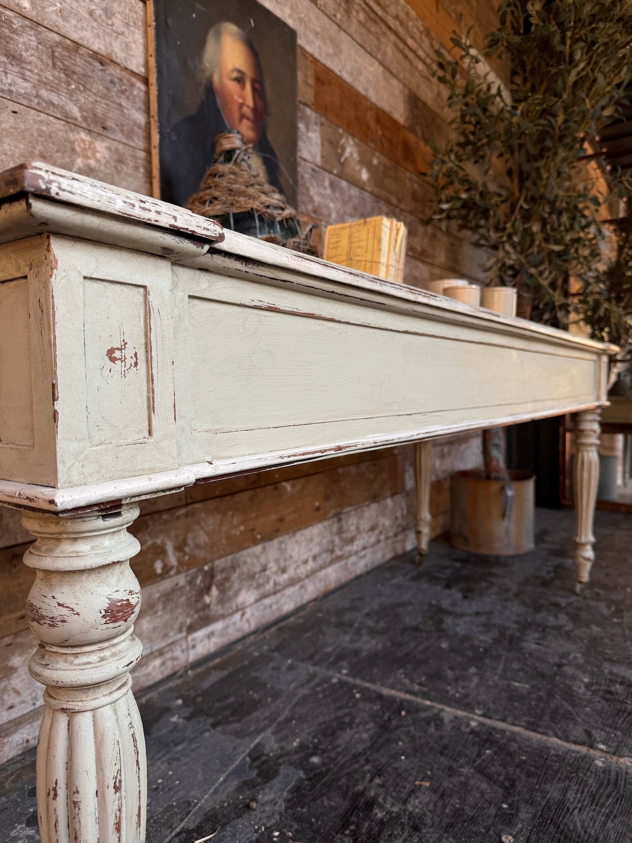 Lovely rustic painted console table