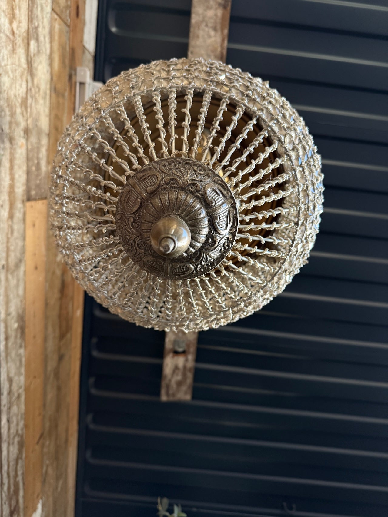 Matching pair of large acorn chandeliers