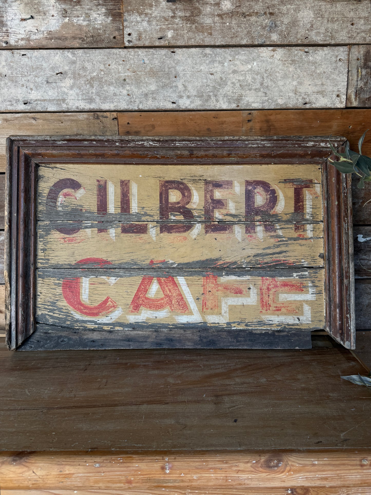 French Gilbert Cafe Sign