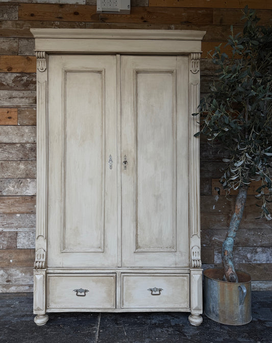 Lovely vintage cloaks cupboard / child's wardrobe