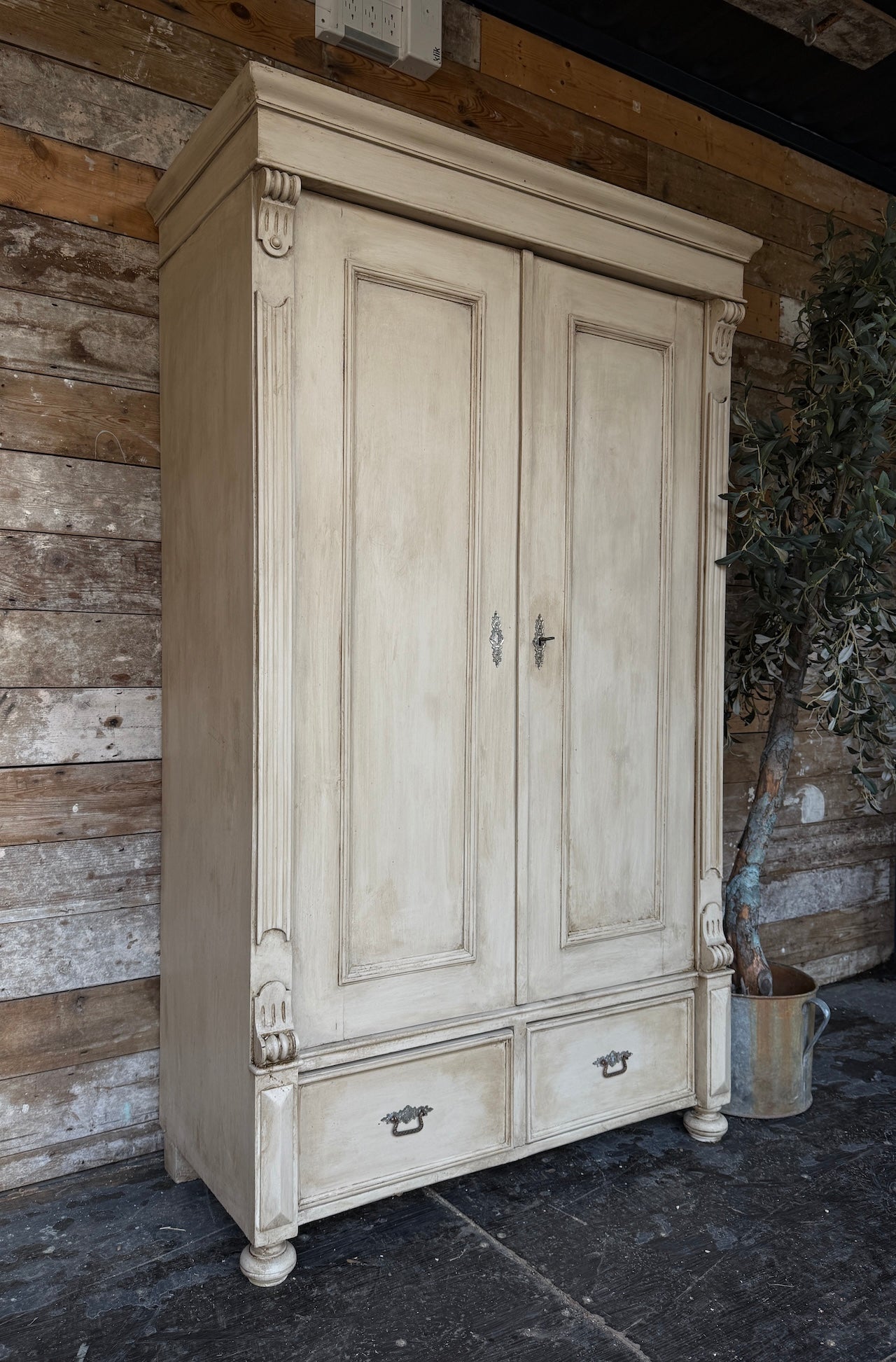 Lovely vintage cloaks cupboard / child's wardrobe