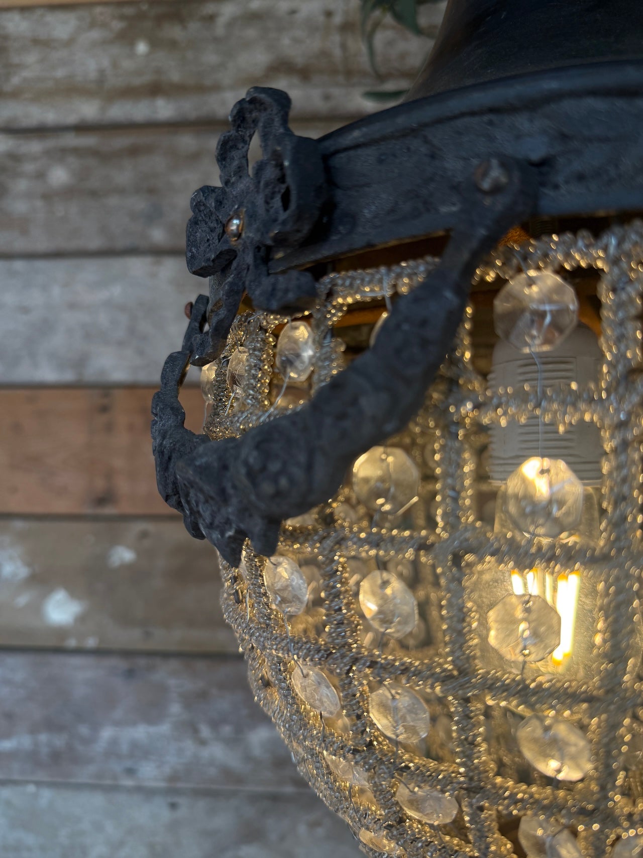 Small acorn chandelier