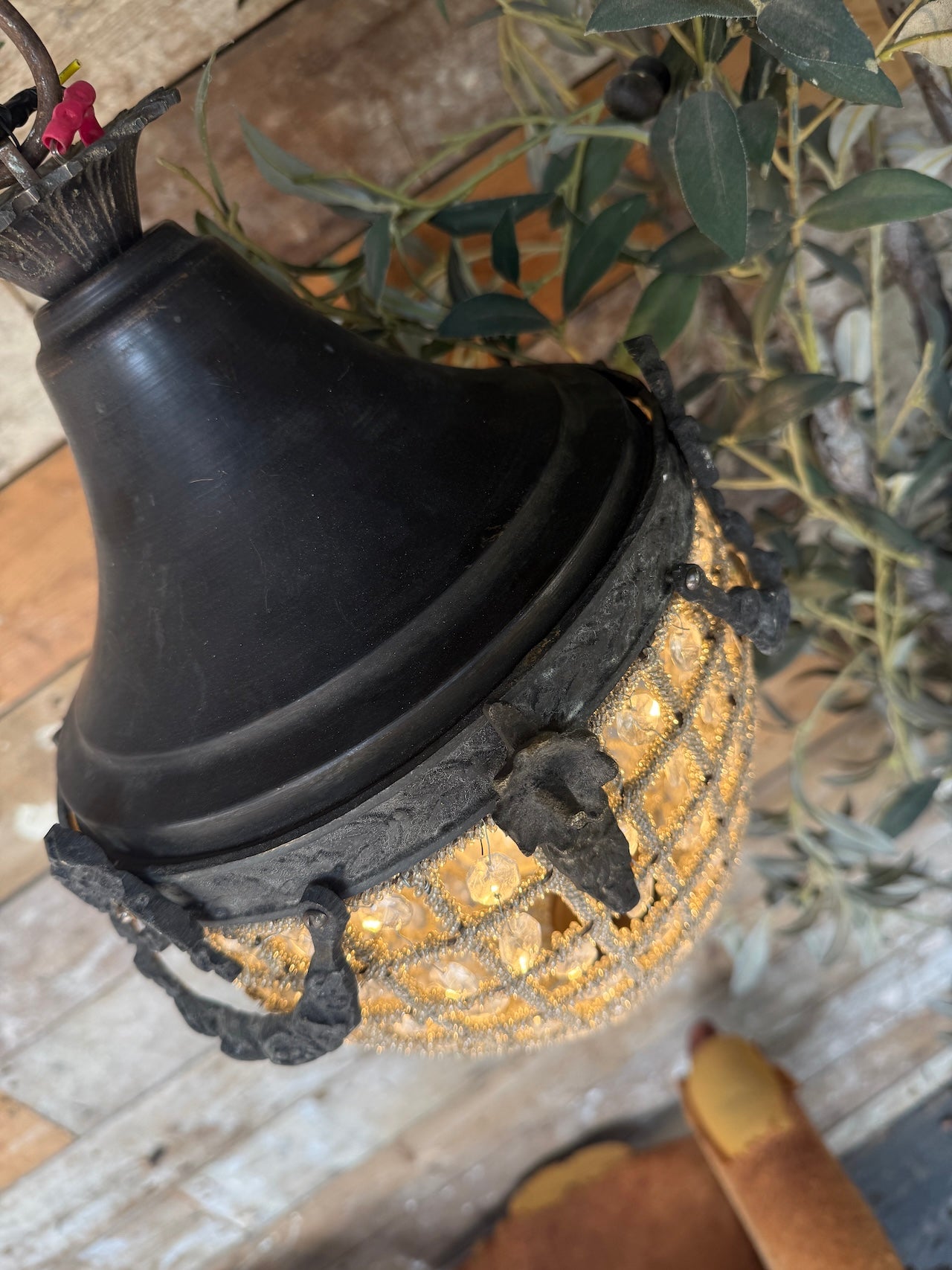 Small acorn chandelier