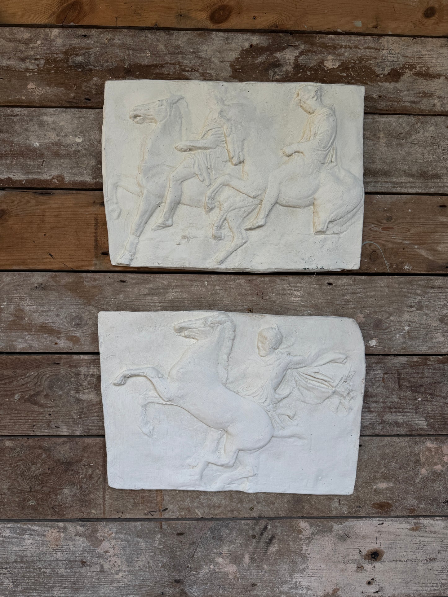 Pair of Parthenon Frieze plaster reliefs