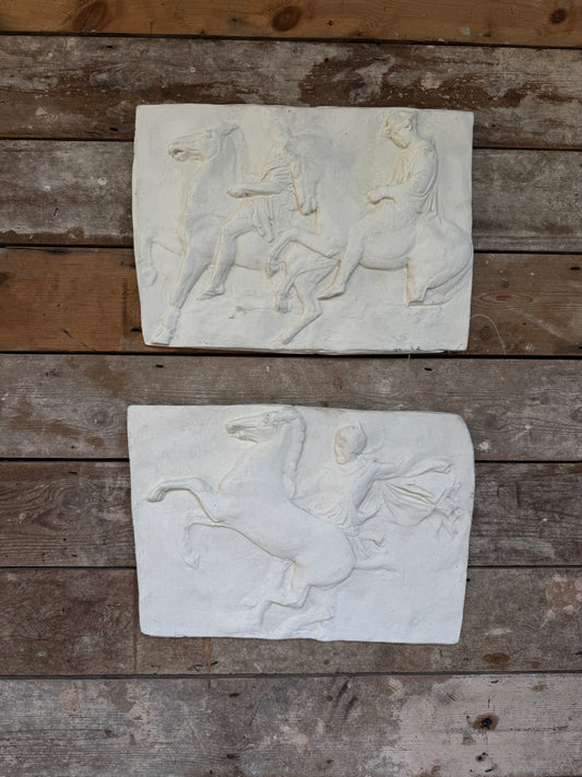 Pair of Parthenon Frieze plaster reliefs