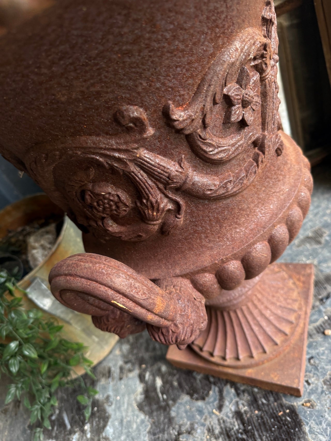 19th Century cast iron French Neoclassical urns