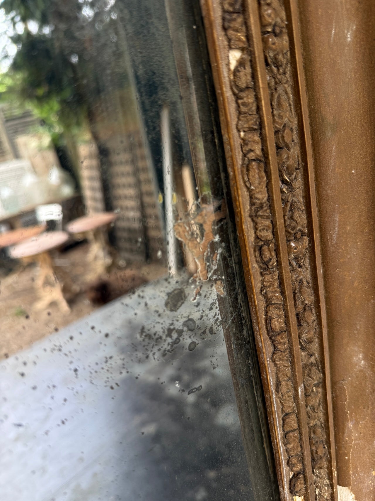 Original distressed mirror