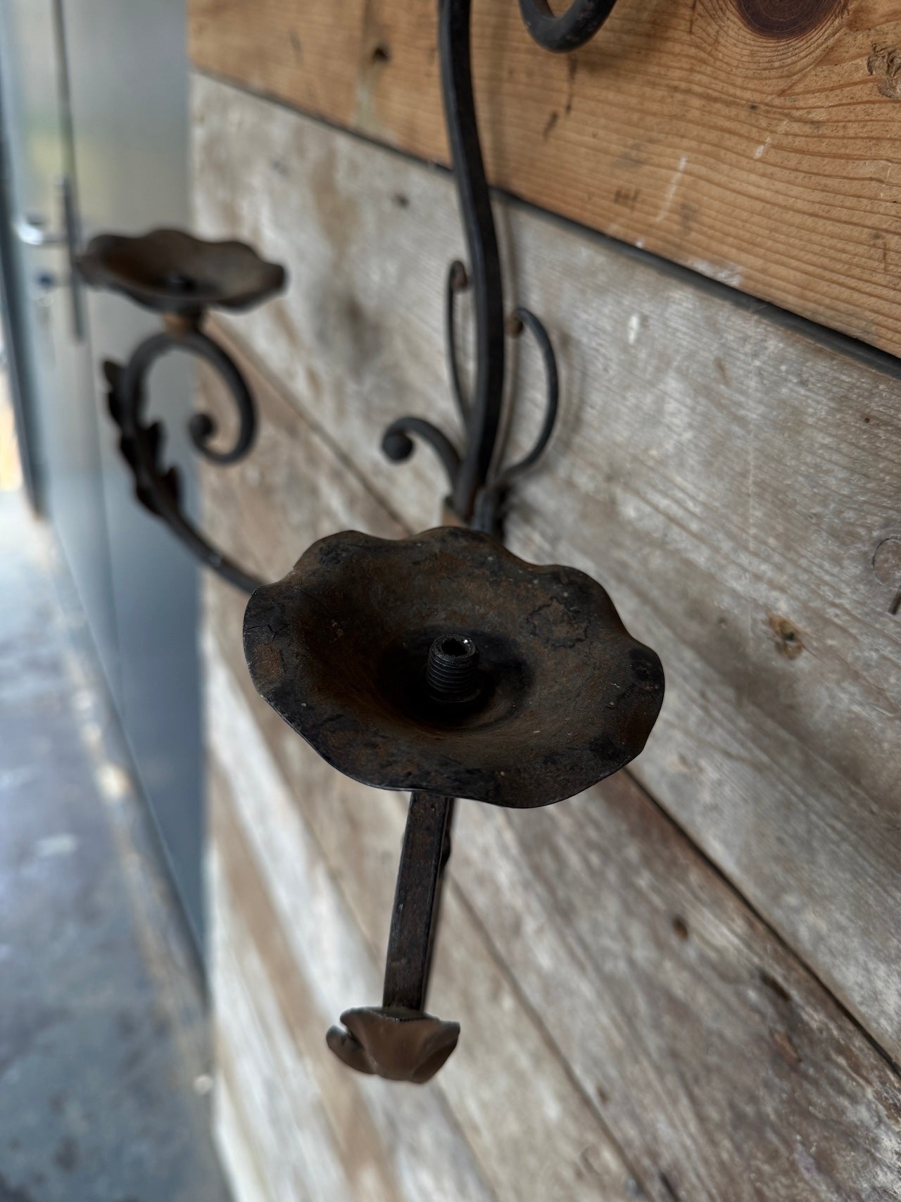 Pair of rustic wall sconces