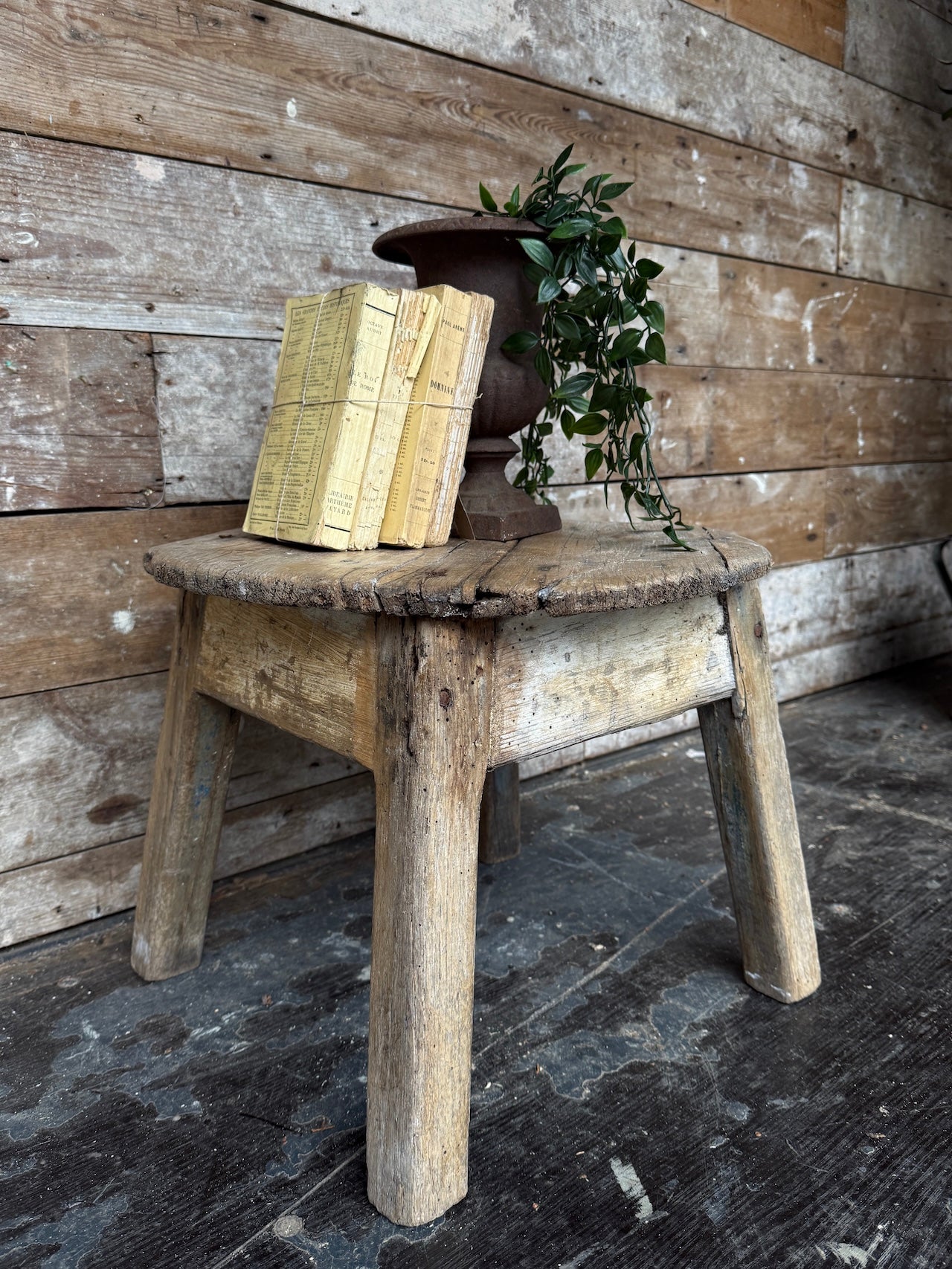 Rustic little vintage stool