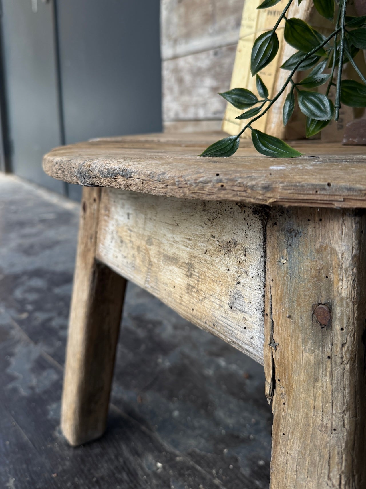 Rustic little vintage stool