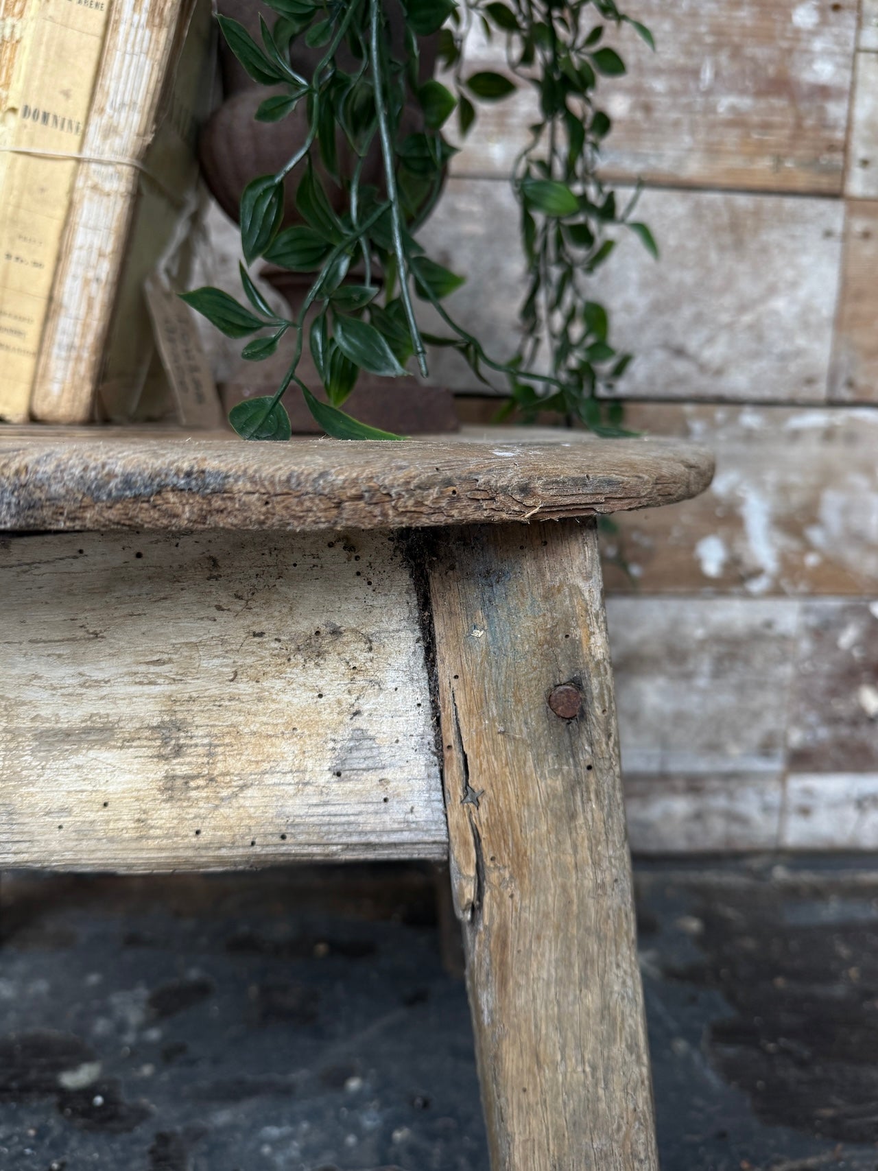 Rustic little vintage stool