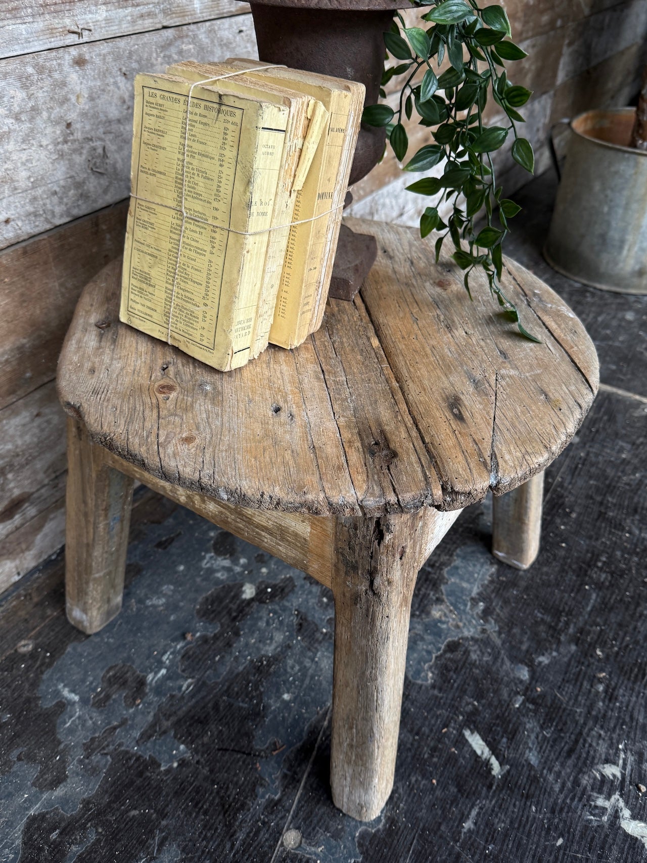 Rustic little vintage stool