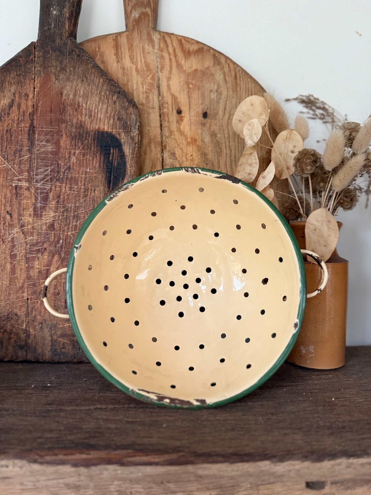 Rustic vintage colander