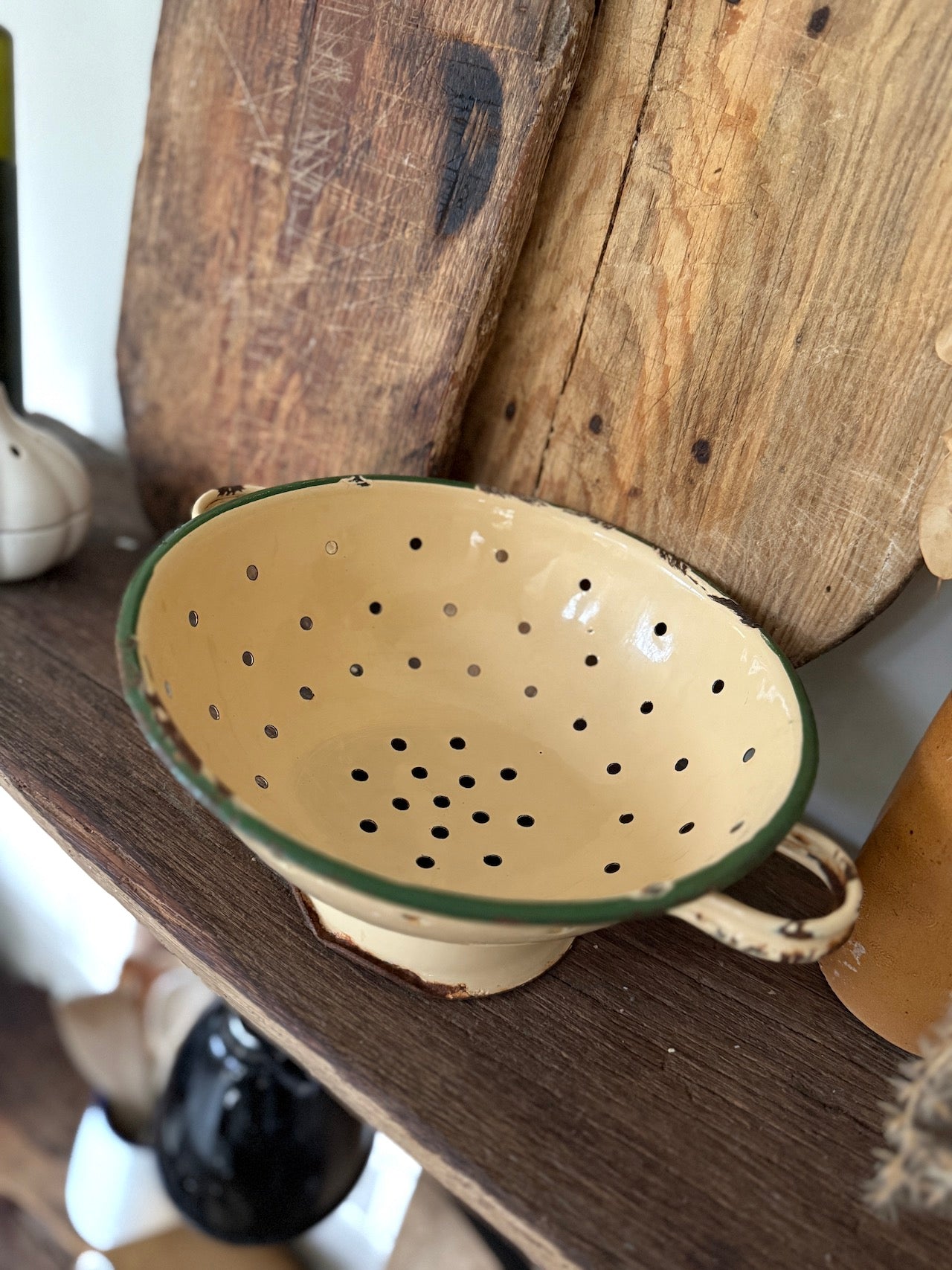 Rustic vintage colander