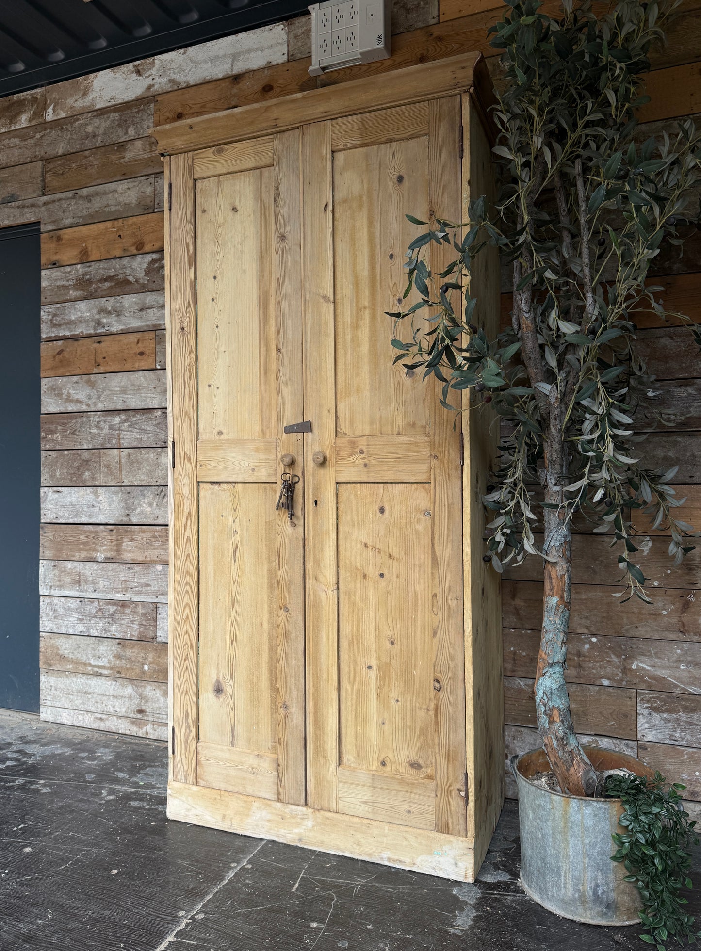 Antique pine housekeepers cupboard / pantry