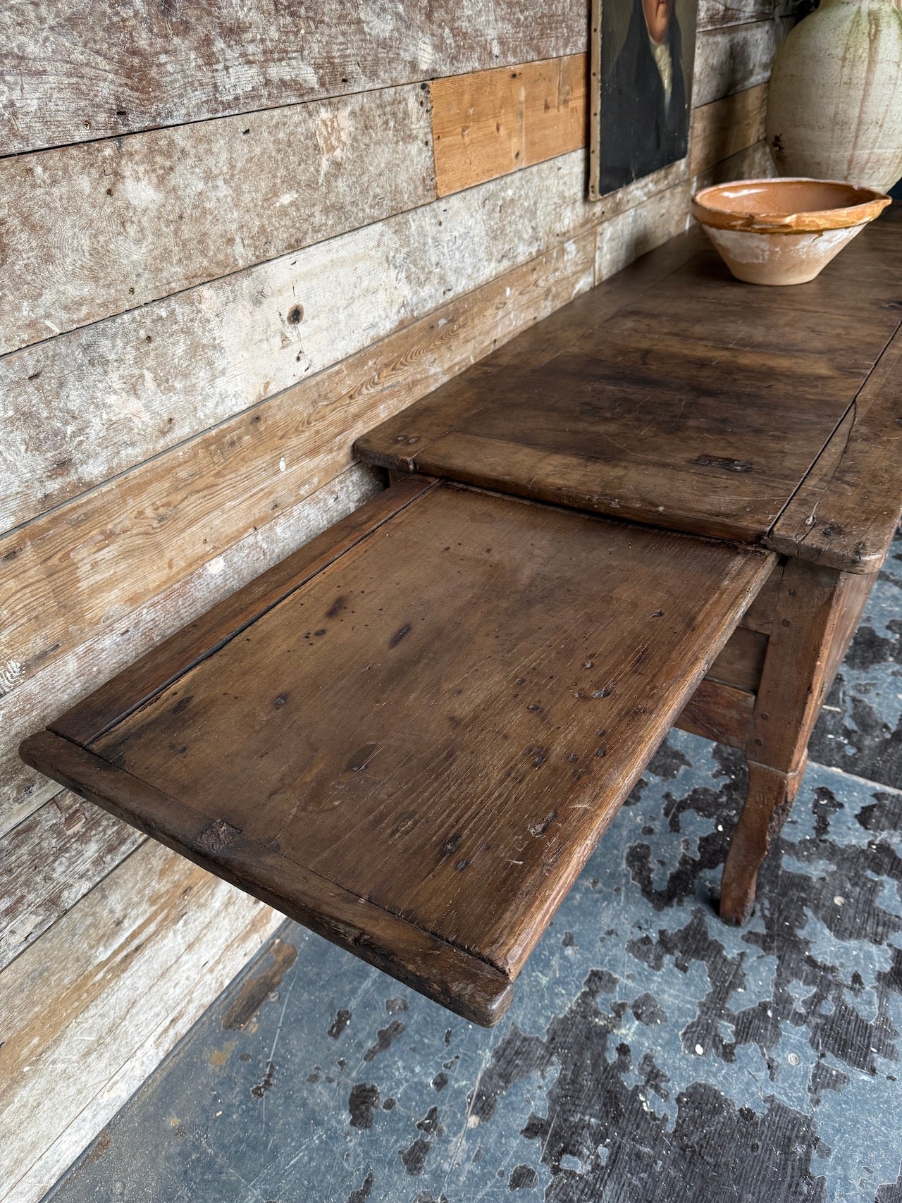 19th Century French walnut prep table