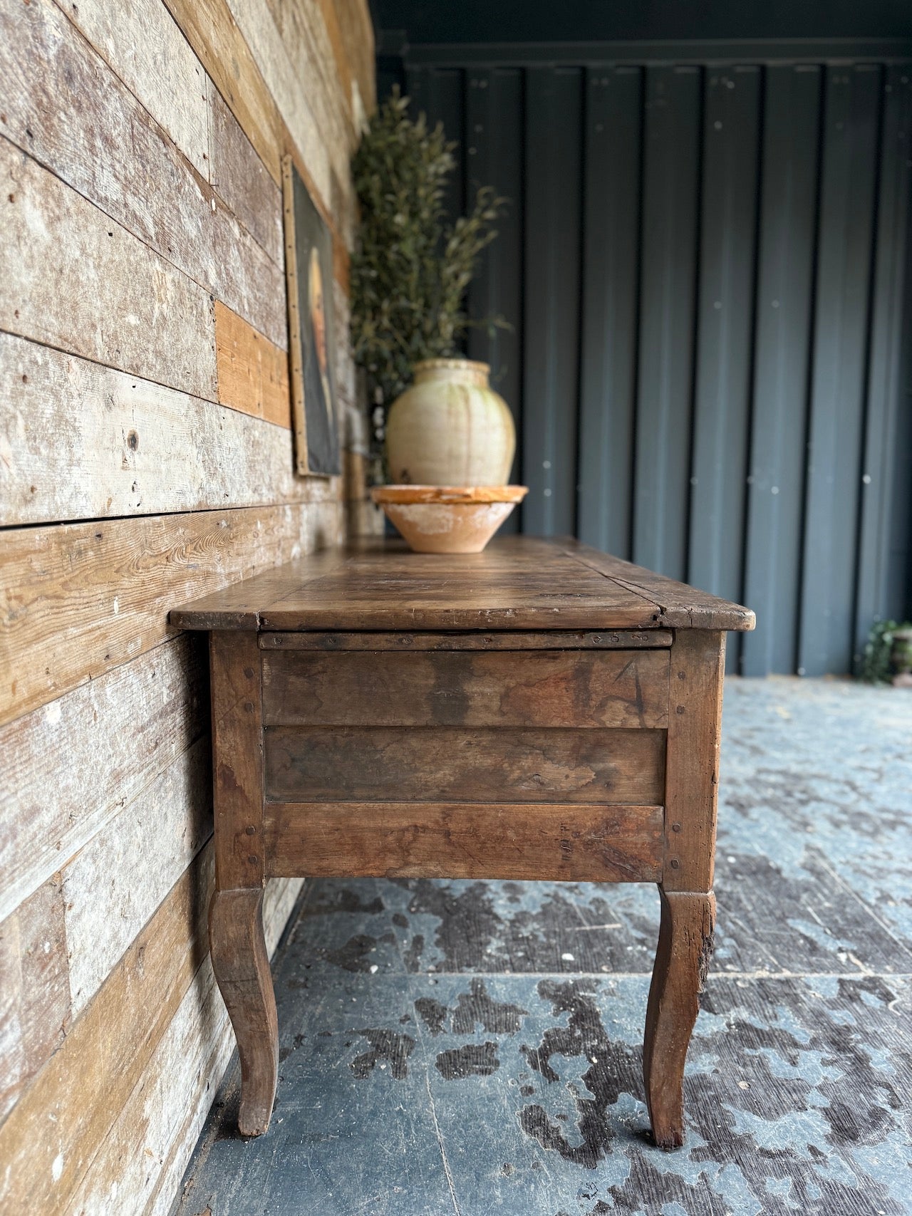 19th Century French walnut prep table