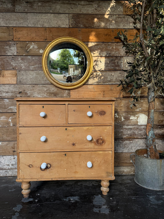 Old pine chest of drawers