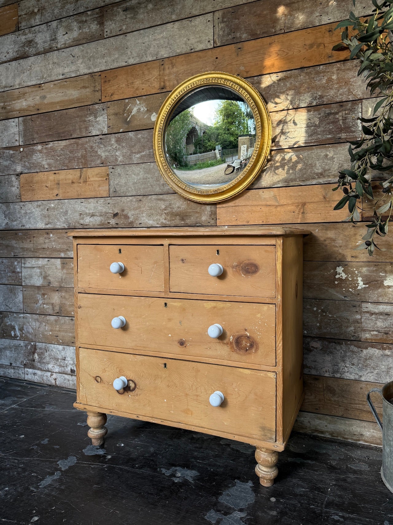 Old pine chest of drawers