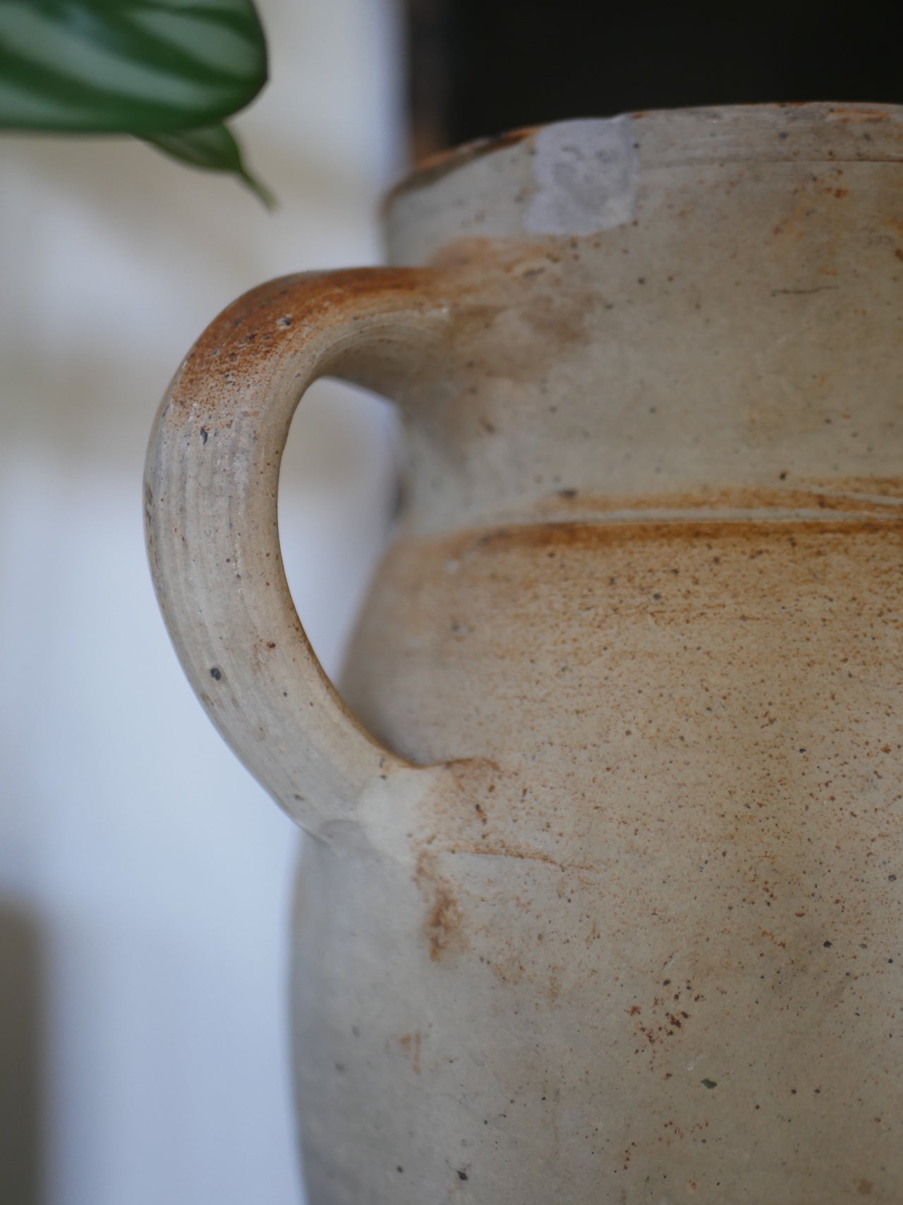 Large Antique French Earthenware Jug