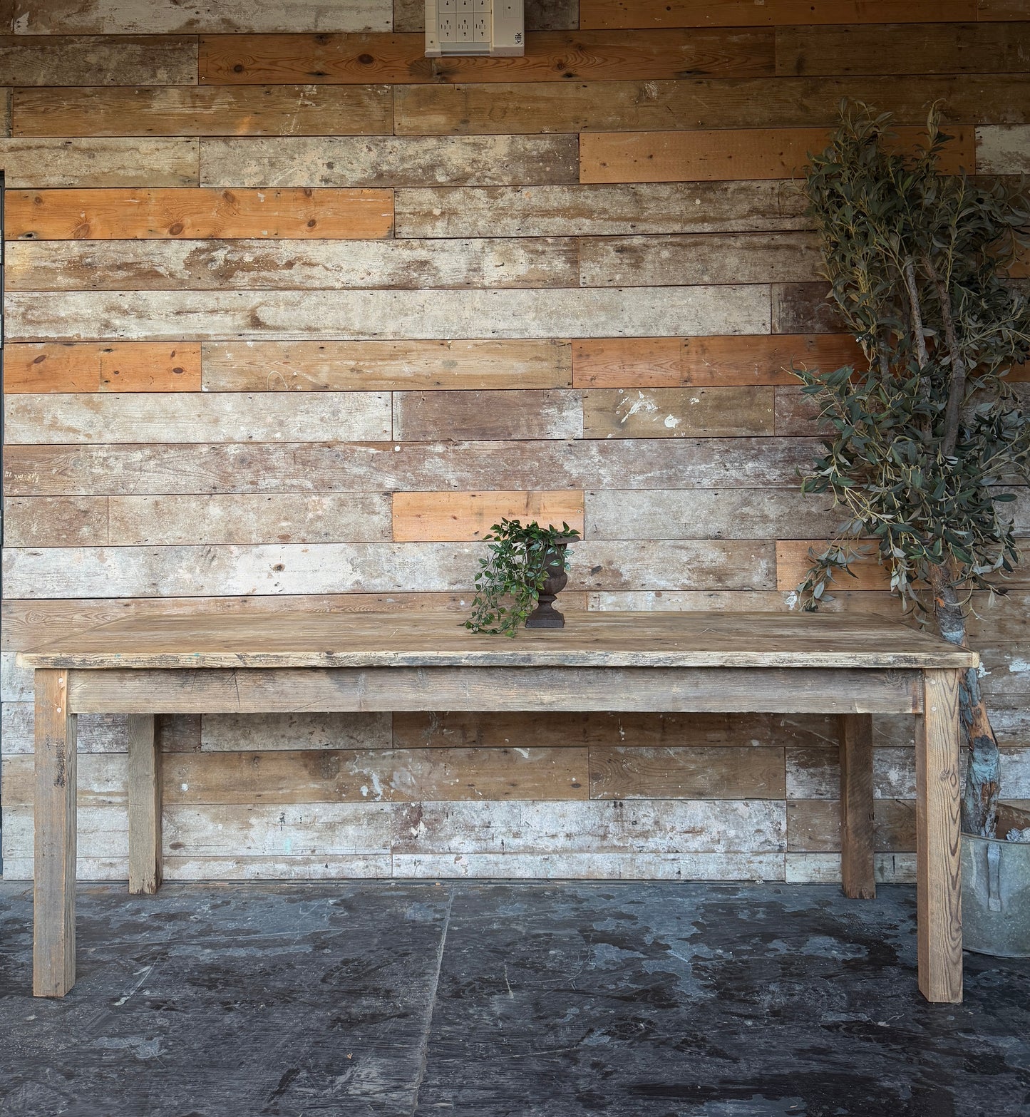 Rustic, reclaimed 2.15 metre table
