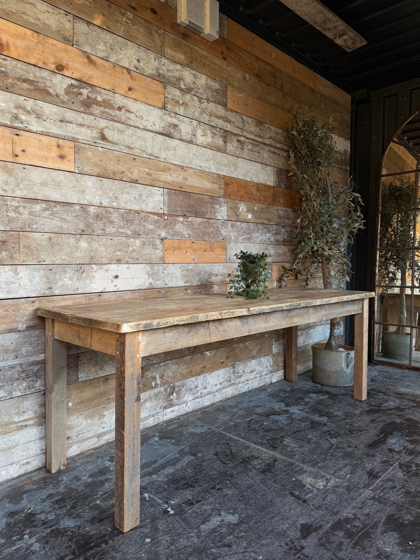 Rustic, reclaimed 2.15 metre table