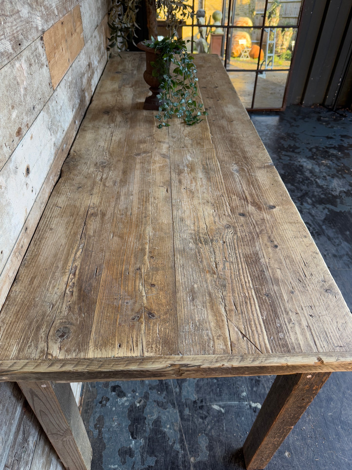 Rustic, reclaimed 2.15 metre table