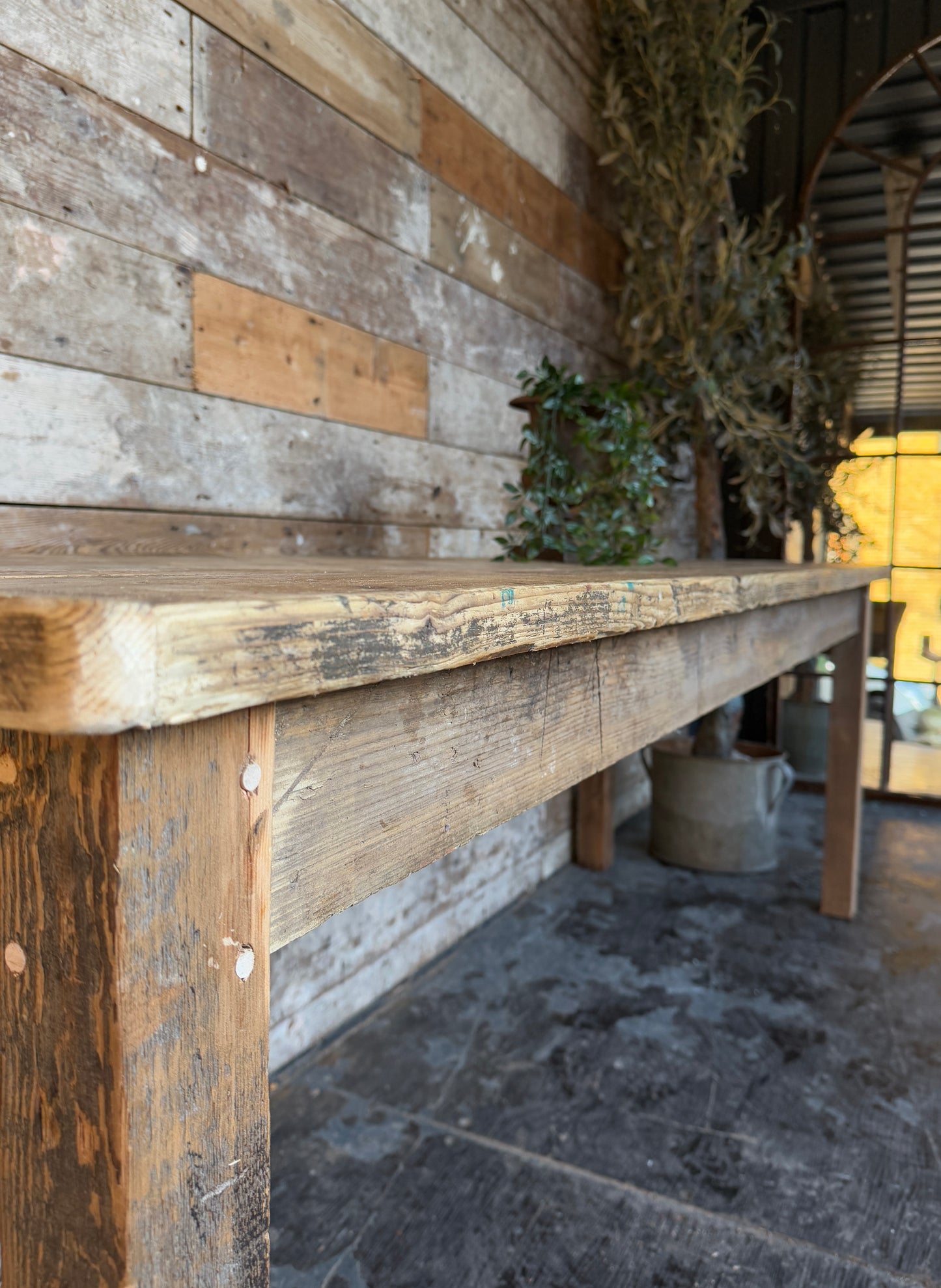 Rustic, reclaimed 2.15 metre table