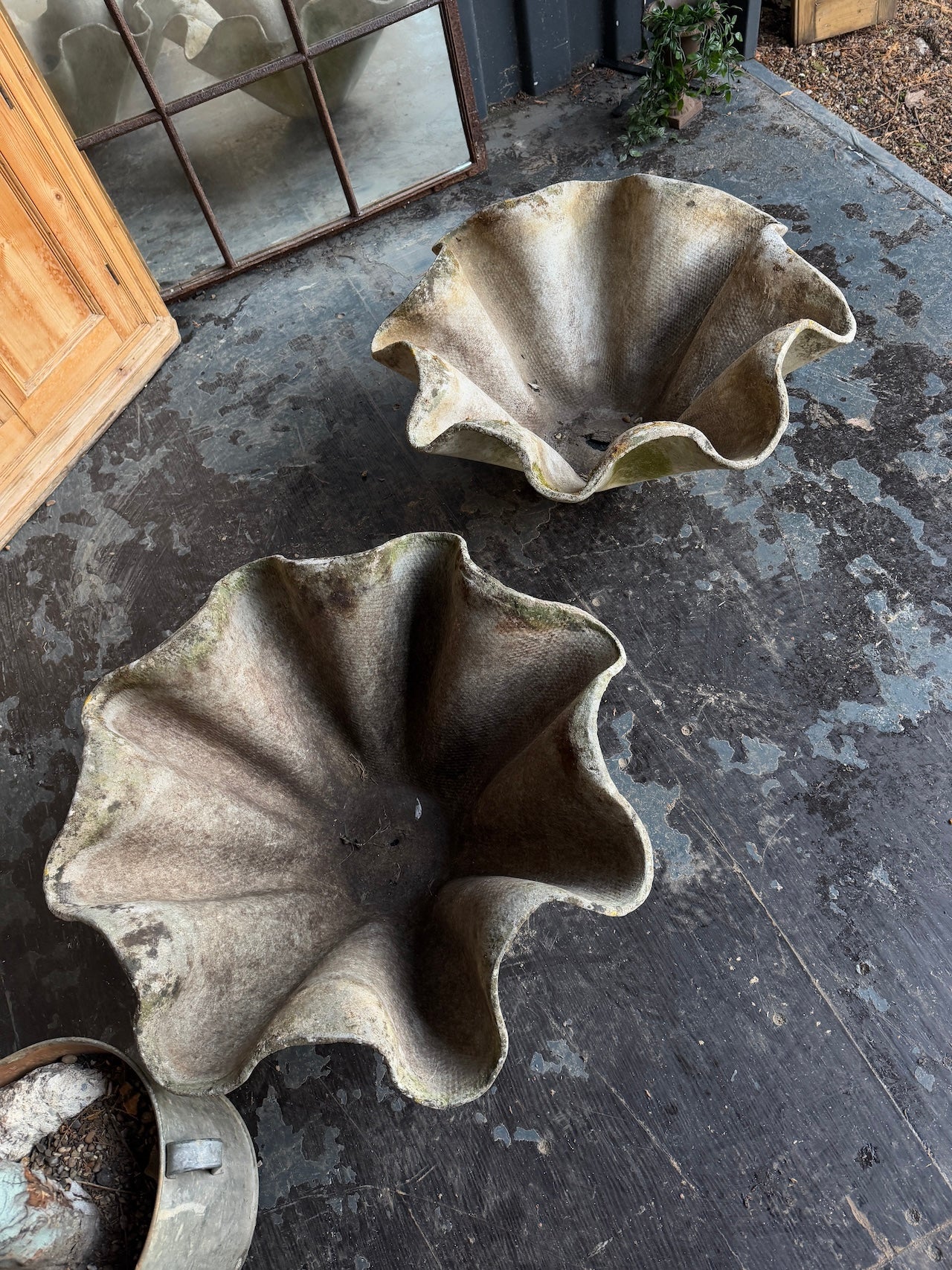 Stunning pair of Willy Guhl Handkerchief Planters