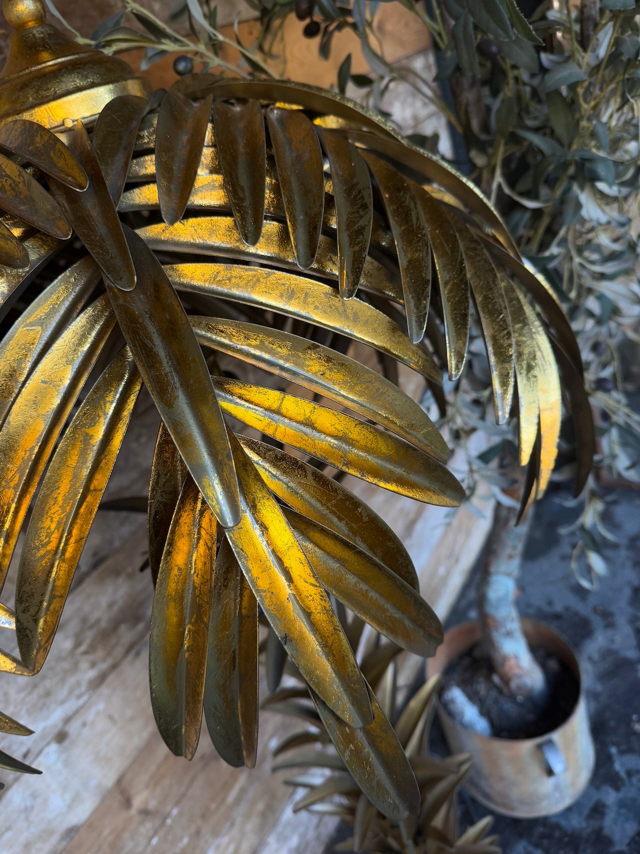 Stunning Hollywood Regency Gilt Palm Tree floor lamp