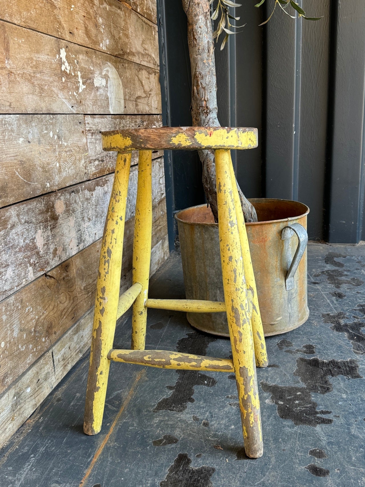 Rustic artists stool