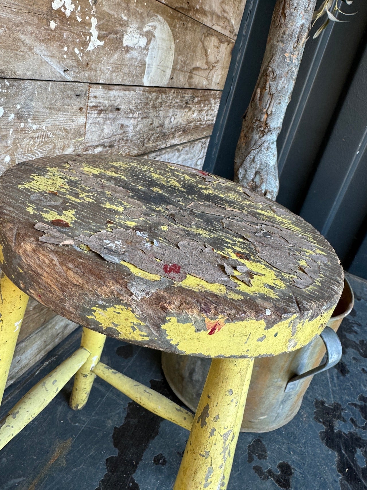 Rustic artists stool