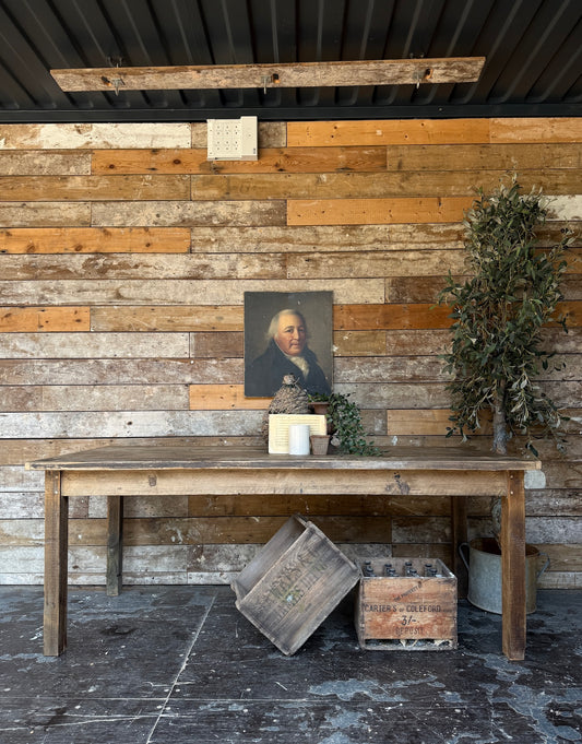 Rustic, reclaimed 2 metre table
