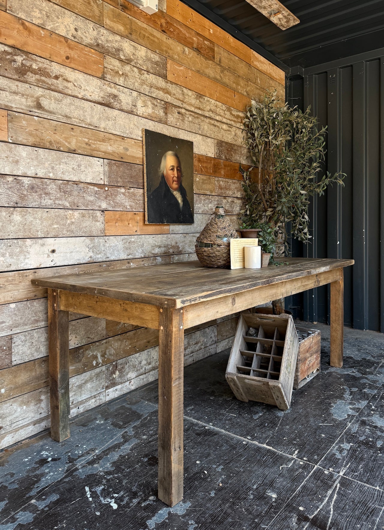 Rustic, reclaimed 2 metre table