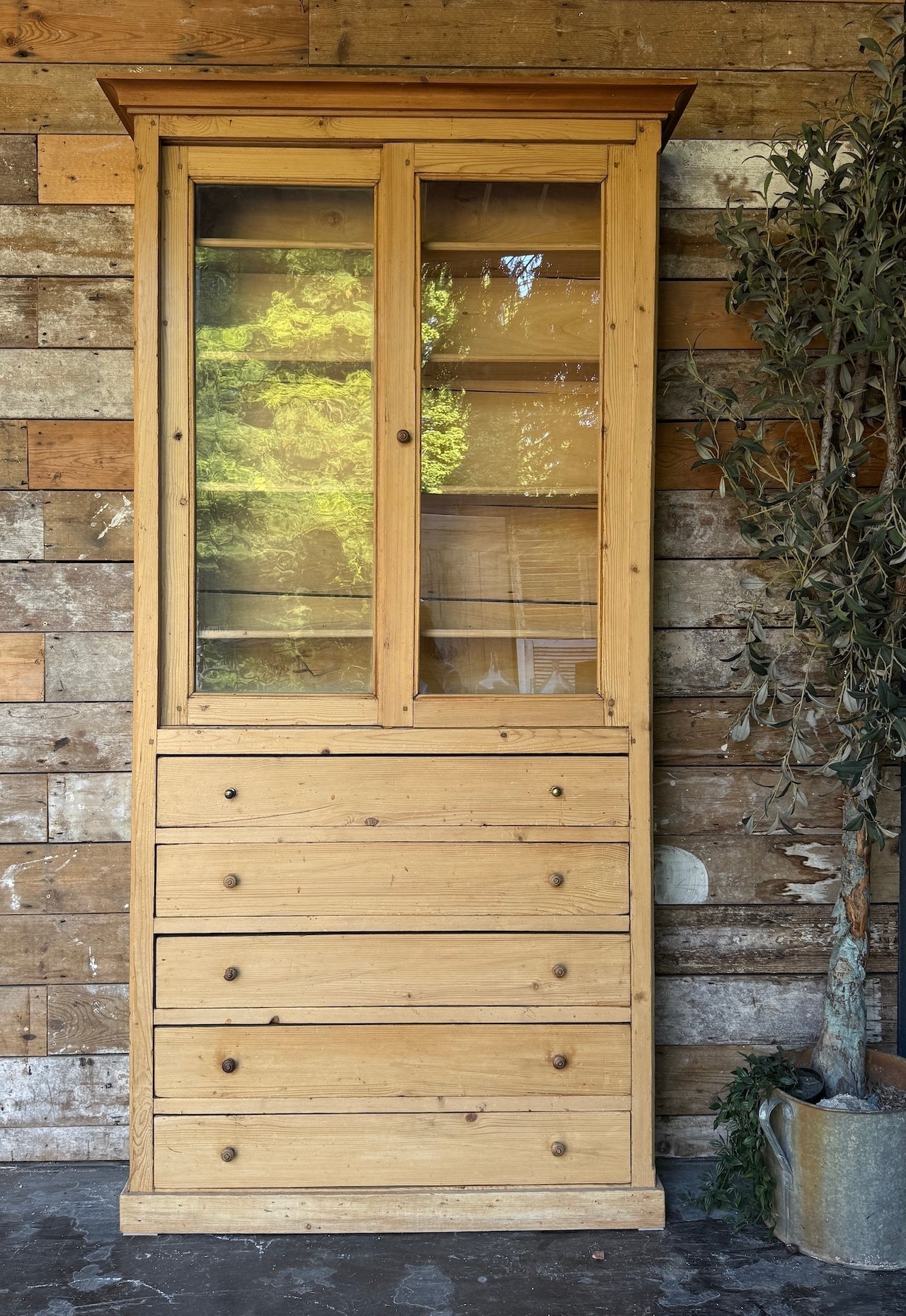 Glazed slimline Victorian dresser