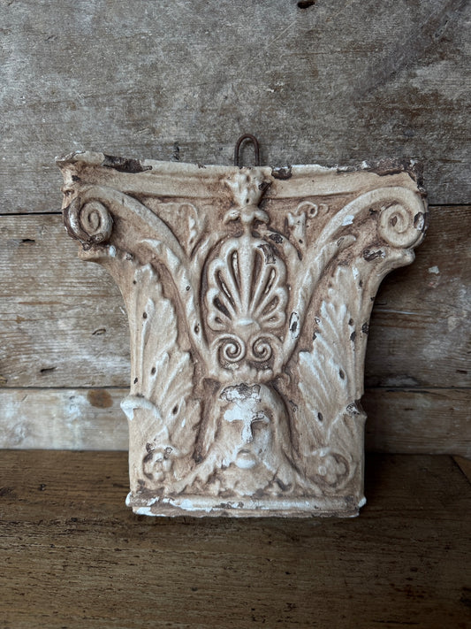 Vintage decorative plaster fragment