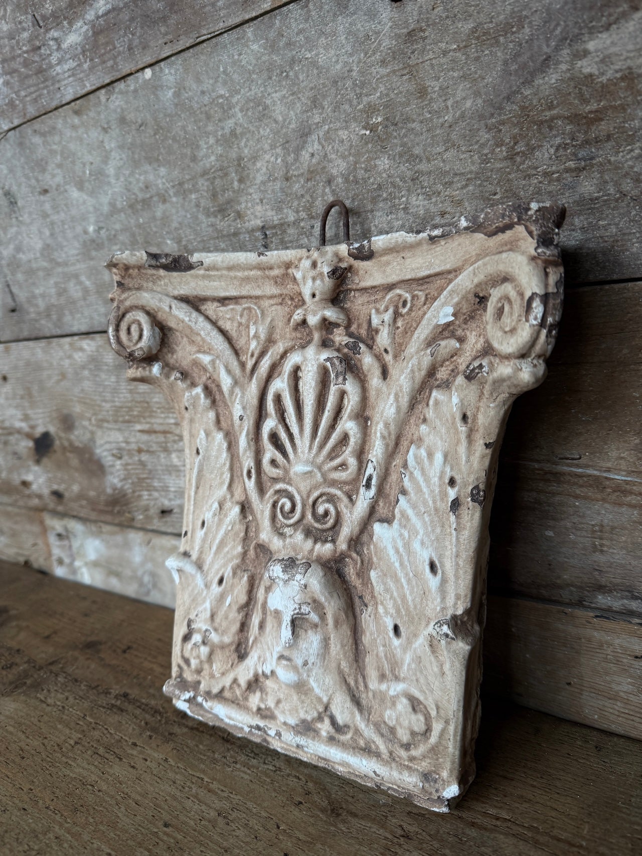 Vintage decorative plaster fragment