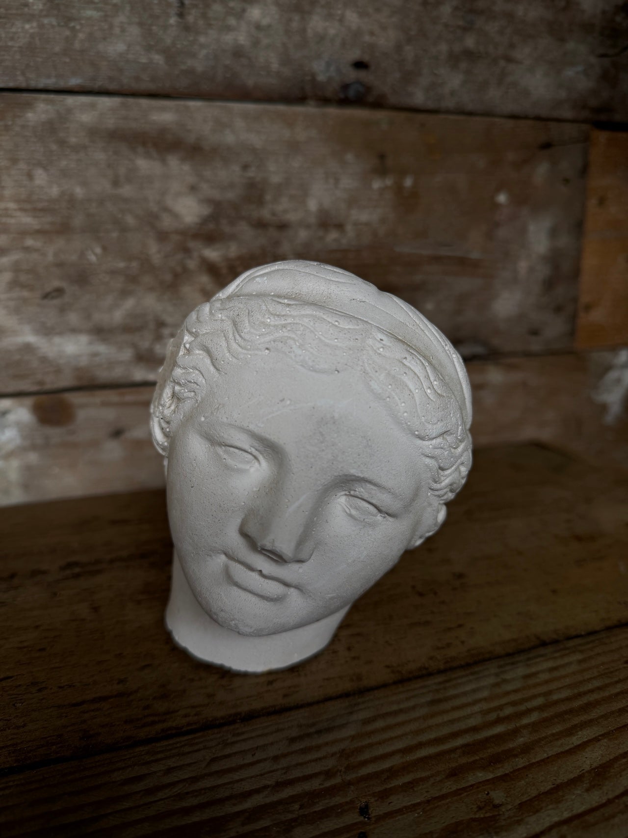Decorative small plaster head